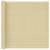 Parvekkeen Verho Beige 90 x 1200 cm HDPE ja alumiini