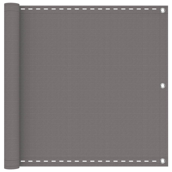 Parvekkeen Verho Vaaleanharmaa 120 x 1000 cm HDPE ja alumiini