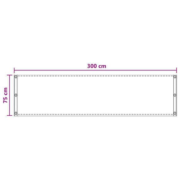 Parvekkeen Verho Hiekka 75 x 300 cm HDPE ja alumiini