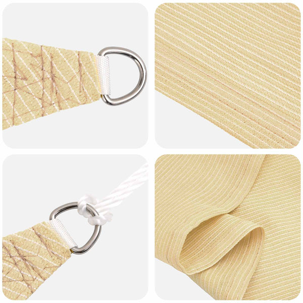 Aurinkovarjolaudat Beige 2 x 2 x 2 m HDPE