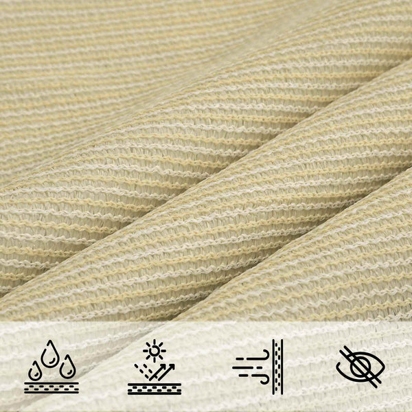 Aurinkovarjolaudat Beige 2 x 2 x 2 m HDPE