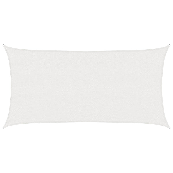 Aurinkovarjolaudat valkoinen 2,5 x 6 m HDPE