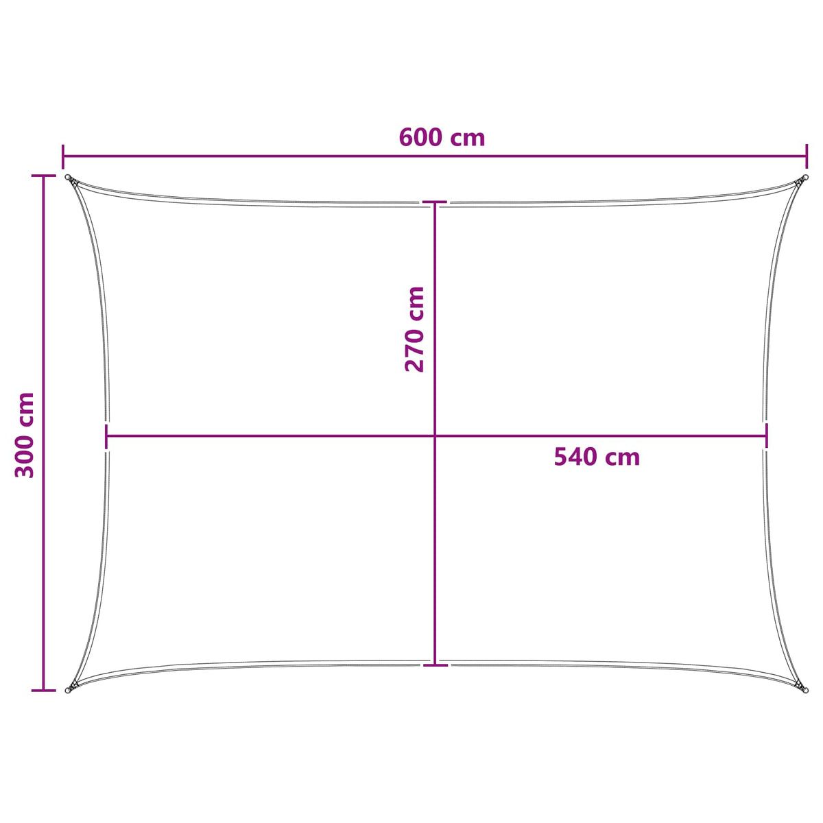Aurinkovarjolaudat Antrasiitti ja Valkoinen 3 x 6 m HDPE
