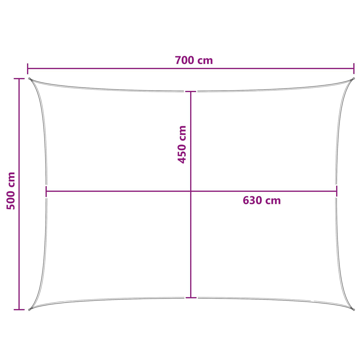 Aurinkovarjolaudat Antrasiitti ja Valkoinen 5 x 7 m HDPE