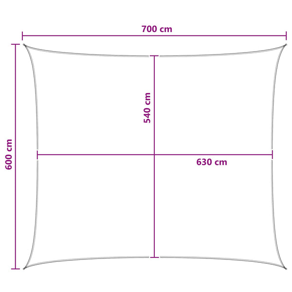 Aurinkovarjolaudat Antrasiitti ja Valkoinen 6 x 7 m HDPE