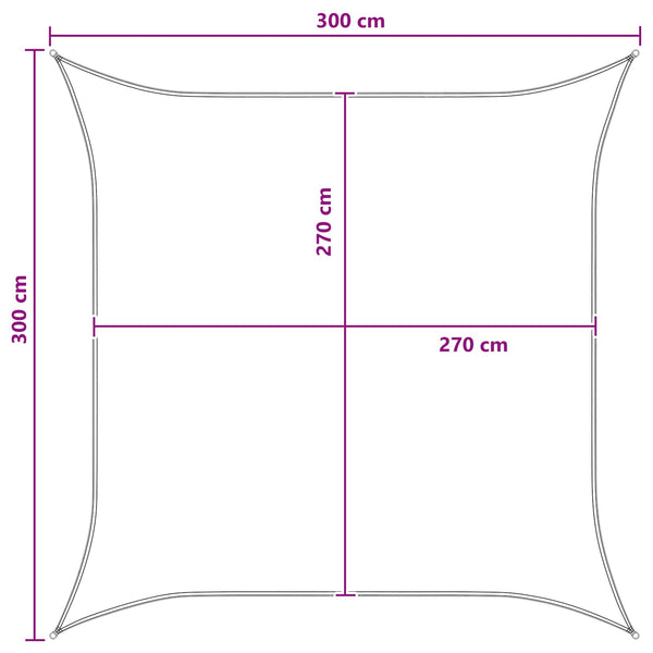 Aurinkovarjolaudat Keltainen ja valkoinen 3 x 3 m HDPE