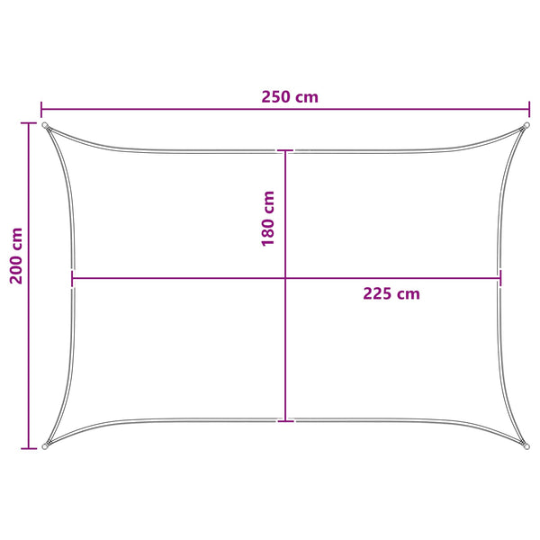 Aurinkovarjolaudat Keltainen ja valkoinen 2 x 2,5 m HDPE