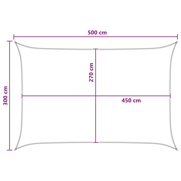 Aurinkovarjolaudat Keltainen ja valkoinen 3 x 5 m HDPE
