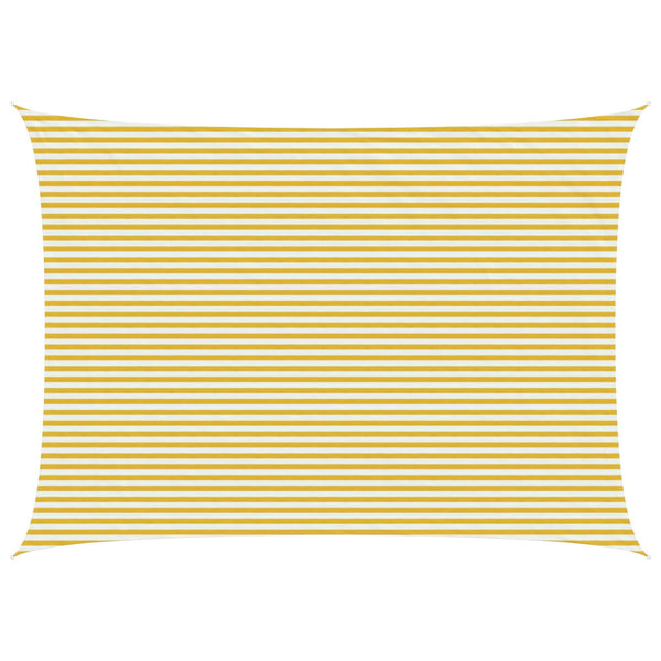 Aurinkovarjolaudat Keltainen ja valkoinen 5 x 8 m HDPE