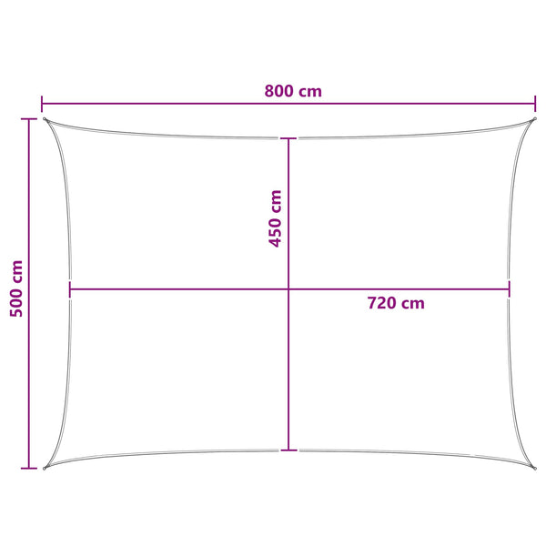 Aurinkovarjolaudat Keltainen ja valkoinen 5 x 8 m HDPE