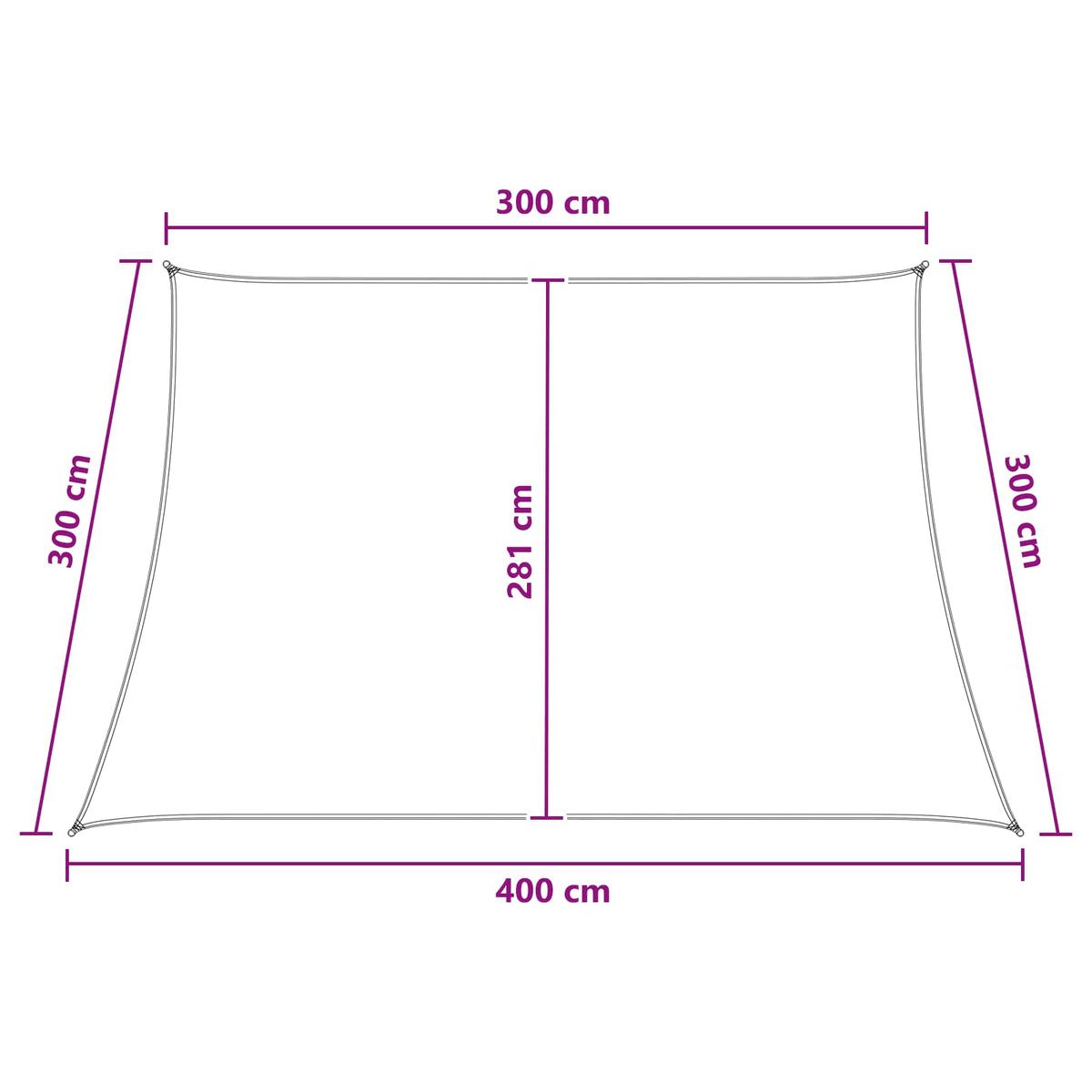 Aurinkovarjolaudat Keltainen ja valkoinen 3 / 4 x 3 m HDPE