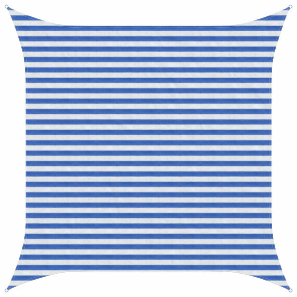 Aurinkovarjolaudat Sininen ja valkoinen 3,6 x 3,6 m HDPE