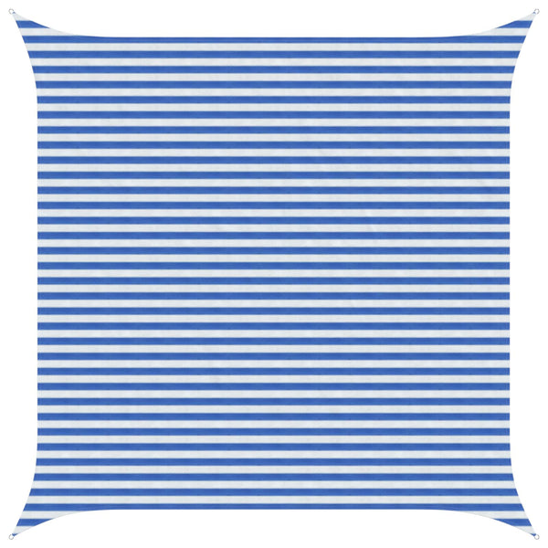 Aurinkovarjolaudat Sininen ja valkoinen 4,5 x 4,5 m HDPE