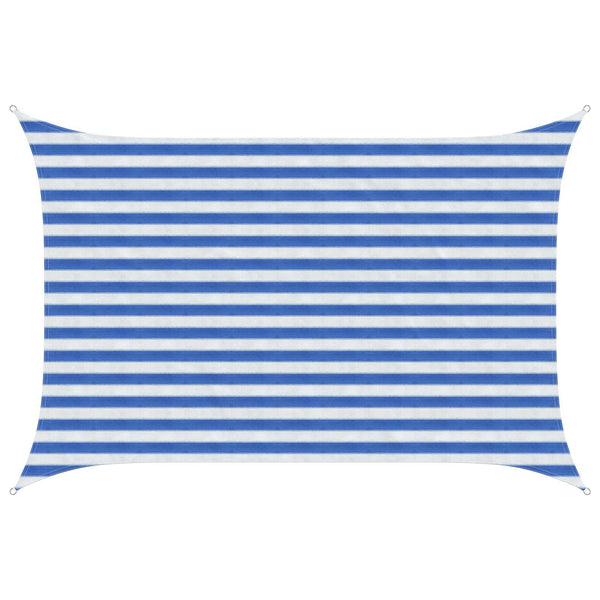 Aurinkovarjolaudat Sininen ja valkoinen 2 x 2,5 m HDPE
