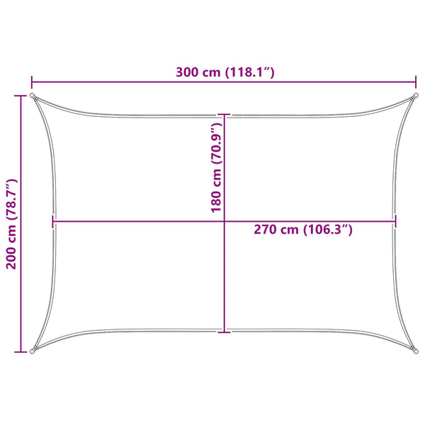 Aurinkovarjolaudat Sininen ja valkoinen 2 x 3 m HDPE