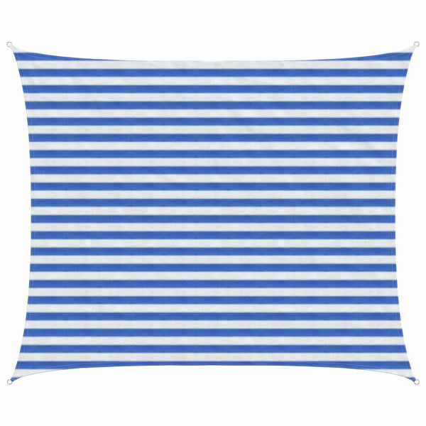 Aurinkovarjolaudat Sininen ja valkoinen 2,5 x 3 m HDPE