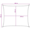 Aurinkovarjolaudat Sininen ja valkoinen 2,5 x 3 m HDPE
