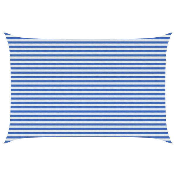 Aurinkovarjolaudat Sininen ja valkoinen 3 x 4 m HDPE