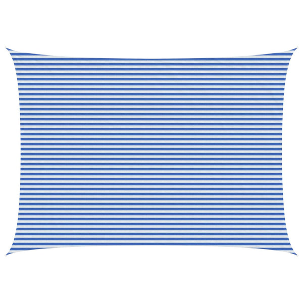 Aurinkovarjolaudat Sininen ja valkoinen 5 x 6 m HDPE