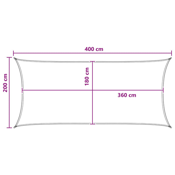 Aurinkovarjolaudat Vaaleanharmaa ja valkoinen 2 x 4 m HDPE