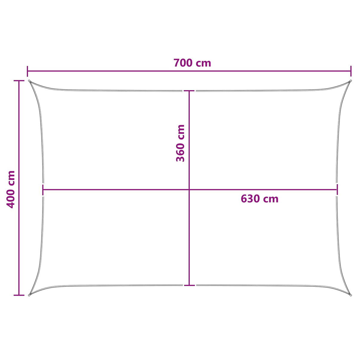 Aurinkovarjolaudat Vaaleanharmaa ja valkoinen 4 x 7 m HDPE