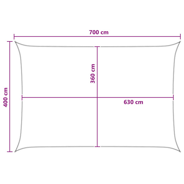 Aurinkovarjolaudat Vaaleanharmaa ja valkoinen 4 x 7 m HDPE
