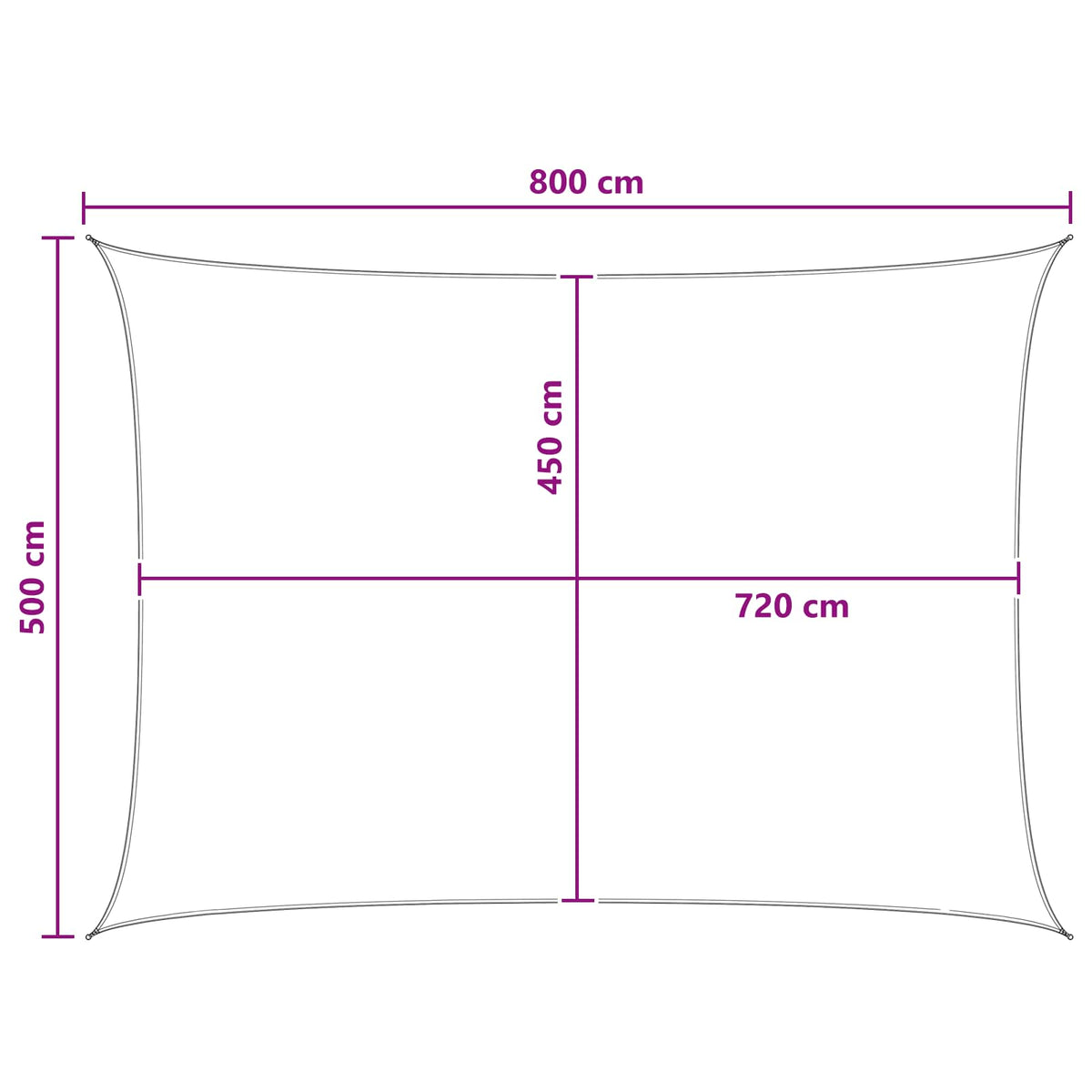 Aurinkovarjolaudat Vaaleanharmaa ja valkoinen 5 x 8 m HDPE