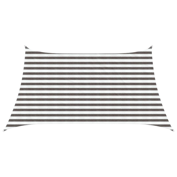 Aurinkovarjolaudat Vaaleanharmaa ja valkoinen 3 / 4 x 2 m HDPE