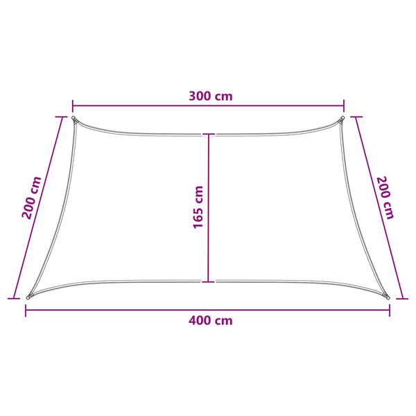 Aurinkovarjolaudat Vaaleanharmaa ja valkoinen 3 / 4 x 2 m HDPE