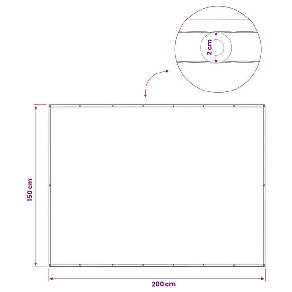 Parvekkeen yksityisyyden suoja 5FT King Size