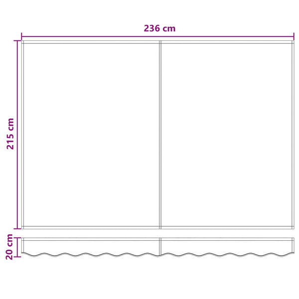 Vedettävä markiisi Taupe 2,5 x 2 m Polyesteri ja alumiini