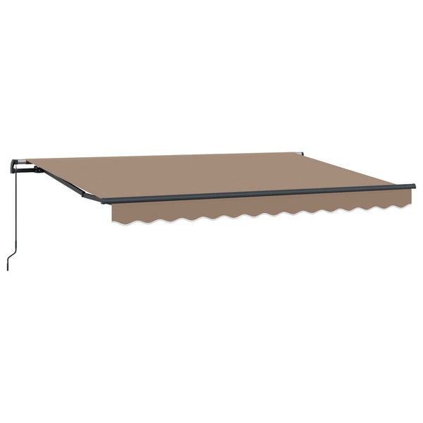 Vedettävä markiisi Taupe 3,5 x 2 m kangas