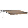 Manuaalinen markiisin runko LED-valoilla Taupe 3 x 2,5 m