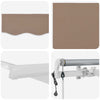 Vedettävä markiisi Taupe 350 x 250 cm Kangas ja alumiini