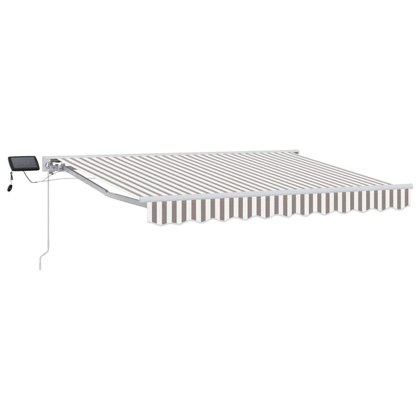 Manuaalinen markiisin runko LED-valoilla 3,5 x 2,5 m