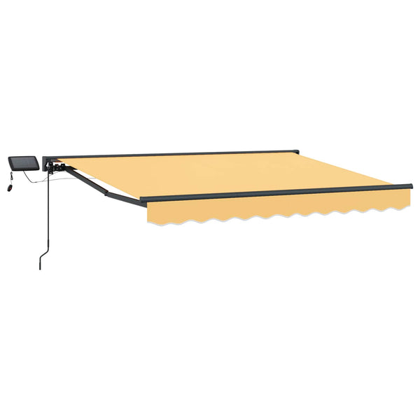 Manuaalinen markiisin runko LED-valoilla Hiekka 3,5 x 2,5 m