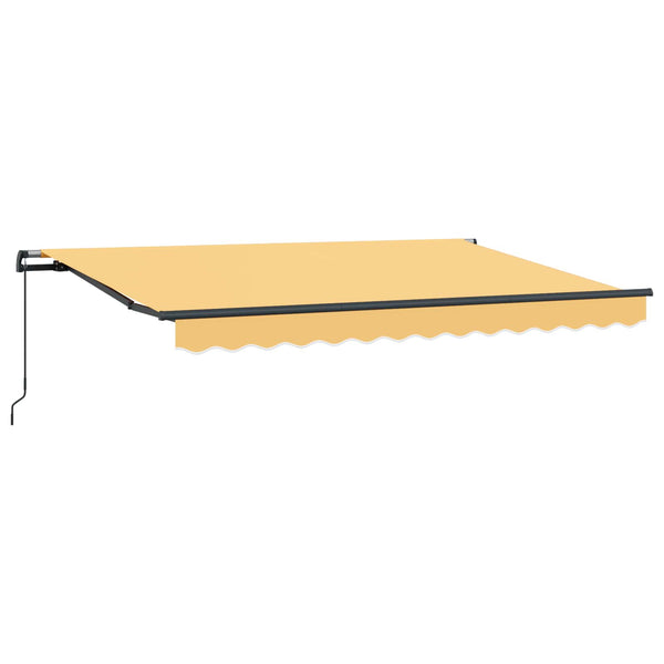 Vedettävä markiisi Hiekka 400 × 300 cm Polyesteri ja alumiini