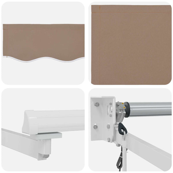 Sähkökäyttöinen Vedettävä Varjo Taupe 4 × 3 m