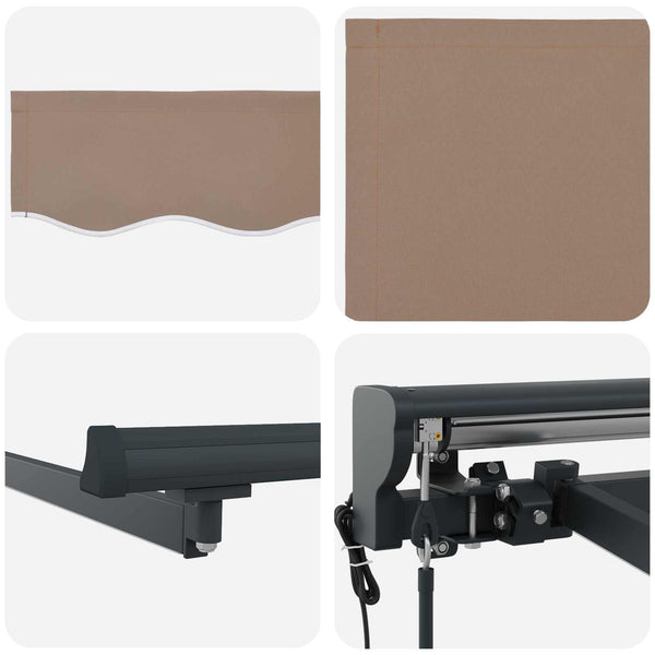 Sähkökäyttöinen Vedettävä Varjo Taupe 4 × 3 m