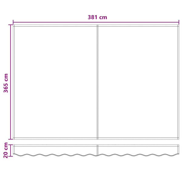 Vedettävä markiisi Taupe 400 × 350 cm Polyesteri ja alumiini