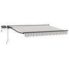 Manuaalinen markiisin runko LED-valoilla 4,5 × 3 m