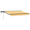 Manuaalinen markiisin runko LED-valoilla Hiekka 4,5 × 3 m
