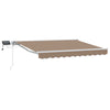Manuaalinen markiisin runko LED-valoilla Taupe 4,5 × 3,5 m