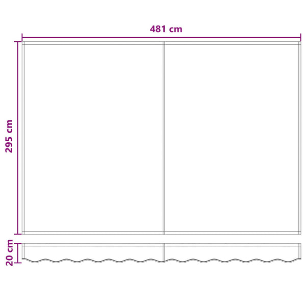 Vedettävä markiisi Vaaleanharmaa ja valkoinen 500 × 300 cm