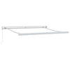 Vedettävä markiisi Vaaleanharmaa ja valkoinen 500 × 300 cm