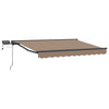 Manuaalinen markiisin runko LED-valoilla Taupe 5 x 3 m