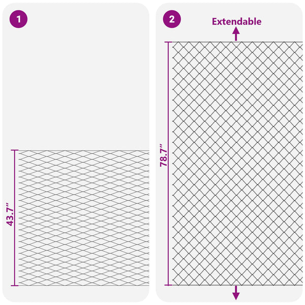 Ketjuaita 2 x 20 m Teräs Vihreä