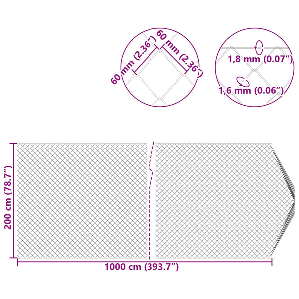 Ketjuaita 2 x 10 m Teräs Galvanoitu