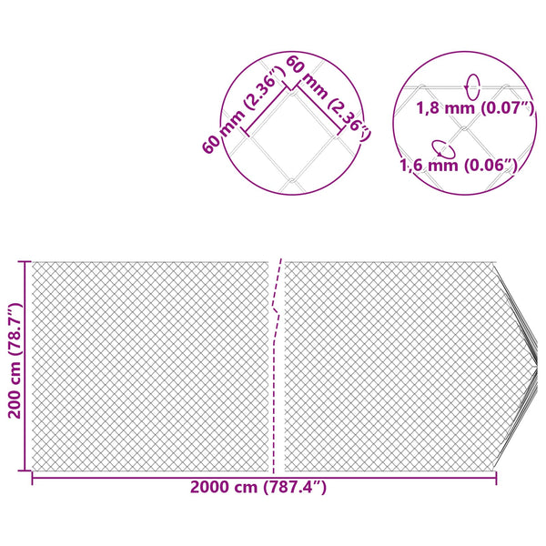 Ketjuaita 2 x 20 m Teräs Galvanoitu