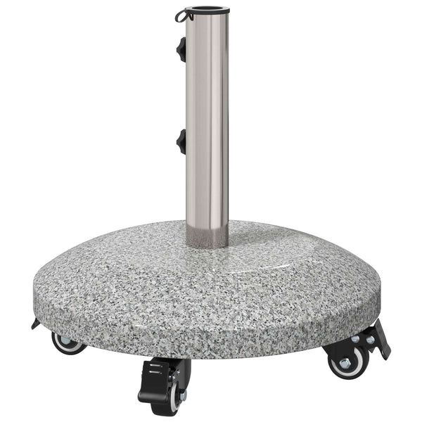 Graniitti-sateenvarjon jalusta pyörillä 4-5 cm pylvääseen